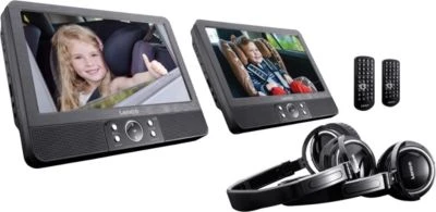 Lenco DVP-939 - DVD-Player-Set Mit 2x 9"-Bildschirmen, USB, Kopfhörern Und Festen Kopfstützenhalterungen 2 Lenco DVP-939 - DVD-Player-Set Mit 2x 9"-Bildschirmen, USB, Kopfhörern Und Festen Kopfstützenhalterungen – Bild 2