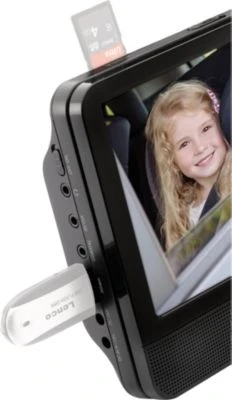 Lenco DVP-939 - DVD-Player-Set Mit 2x 9"-Bildschirmen, USB, Kopfhörern Und Festen Kopfstützenhalterungen 3 Lenco DVP-939 - DVD-Player-Set Mit 2x 9"-Bildschirmen, USB, Kopfhörern Und Festen Kopfstützenhalterungen – Bild 3