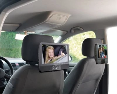Lenco DVP-939 - DVD-Player-Set Mit 2x 9"-Bildschirmen, USB, Kopfhörern Und Festen Kopfstützenhalterungen 5 Lenco DVP-939 - DVD-Player-Set Mit 2x 9"-Bildschirmen, USB, Kopfhörern Und Festen Kopfstützenhalterungen – Bild 5