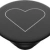 PopSockets PopGrip White Heart Black
