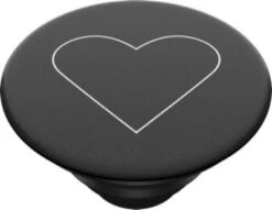 PopSockets PopGrip White Heart Black