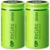 GP Batteries GP ReCyko+ 2-er Blister C Baby Akkus, Je 3000 MAh NIMH, 1,2 V (ready To Use/vorgeladen)