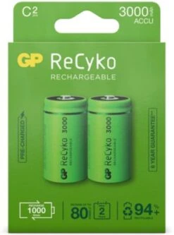 GP Batteries GP ReCyko+ 2-er Blister C Baby Akkus, Je 3000 MAh NIMH, 1,2 V (ready To Use/vorgeladen) -Optimal Elektronik Geschäft 16742119 05