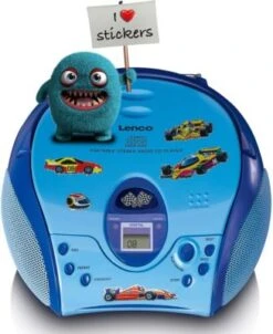Lenco SCD-24BU Kids - Boombox CD-Player Für Kinder Mit Radio Und Stickern, Blau -Optimal Elektronik Geschäft 18574734 04