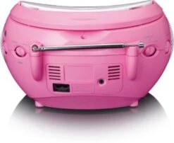 Lenco SCD-24PK Kids - Boombox CD-Player Für Kinder Mit Radio Und Stickern, Pink -Optimal Elektronik Geschäft 18574735 06