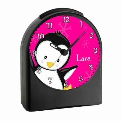 CreaDesign Kinder Funkwecker Personalisiert Mit Namen Pinguin Atom-/Funkuhr, 12-Stunden-Anzeigeformat, Schlummerfunktion, Nachtlicht, Geräuschlos/Ohne Ticken 2 CreaDesign Kinder Funkwecker Personalisiert Mit Namen Pinguin Atom-/Funkuhr, 12-Stunden-Anzeigeformat, Schlummerfunktion, Nachtlicht, Geräuschlos/Ohne Ticken – Bild 2