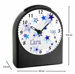 CreaDesign Kinder Funkwecker Personalisiert Mit Namen Sterne Atom-/Funkuhr, 12-Stunden-Anzeigeformat, Schlummerfunktion, Nachtlicht, Geräuschlos/Ohne Ticken -Optimal Elektronik Geschäft 20306892 03