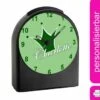 CreaDesign Kinder Funkwecker Personalisiert Mit Namen Krone Atom-/Funkuhr, 12-Stunden-Anzeigeformat, Schlummerfunktion, Nachtlicht, Geräuschlos/Ohne Ticken