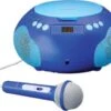 Lenco SCD-620 Blue Kinder-Boombox Mit CD, Mikrofon + Aufkleber