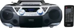 Lenco SCD-720SI - XXL Boombox CD/MP3/Kassetten-Player Mit DAB+/FM-Radio, USB, AUX Und Kopfhöreranschluss, Silber