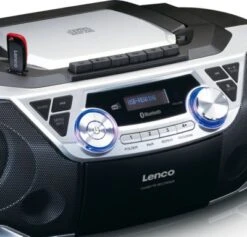 Lenco SCD-720SI - XXL Boombox CD/MP3/Kassetten-Player Mit DAB+/FM-Radio, USB, AUX Und Kopfhöreranschluss, Silber -Optimal Elektronik Geschäft 20831770 06