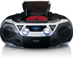 Lenco SCD-120SI - XXL Boombox CD/MP3/Kassetten-Player Mit FM-Radio, Bluetooth, USB, AUX Und Kopfhöreranschluss, Silber -Optimal Elektronik Geschäft 20831791 04