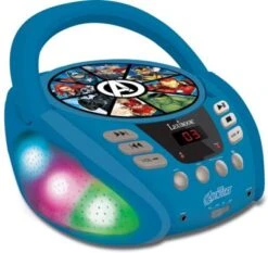LEXIBOOK Marvel Avengers - Bluetooth-CD-Player Für Kinder - Tragbar, Lichteffek