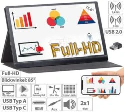 Auvisio Monitor EZM-210+WLAN-Stick
