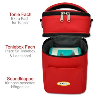 PUNALU Kompakte Tasche Für Toniebox Und Zubehör, Platz Für Ca. 20 Tonies Hörfiguren Toniebox Tasche 2 PUNALU Kompakte Tasche Für Toniebox Und Zubehör, Platz Für Ca. 20 Tonies Hörfiguren Toniebox Tasche – Bild 2