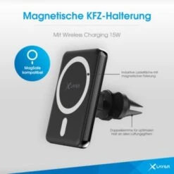 Xlayer WIRELESS Halterung MagFix Pro KFZ-Halterung (Magsafe Kompatibel) 15W Schwarz -Optimal Elektronik Geschäft 28180844 03