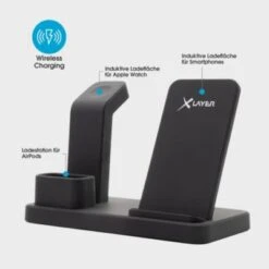 Xlayer WIRELESS Induktive Ladestation 3-in-1 Wireless Charger Black Smartphones/Tablets -Optimal Elektronik Geschäft 28180957 04