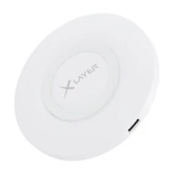 Xlayer WIRELESS Ladegerät Wireless Charging Pad Basic 10W Qi-zertifiziert White