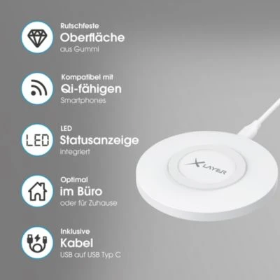 Xlayer WIRELESS Ladegerät Wireless Charging Pad Basic 10W Qi-zertifiziert White 5 Xlayer WIRELESS Ladegerät Wireless Charging Pad Basic 10W Qi-zertifiziert White – Bild 5
