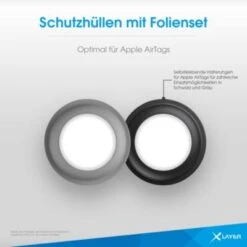 Xlayer MOUNTS Halterung Apple AirTag Bundle 2x Holder 4x Foil Grey/Black -Optimal Elektronik Geschäft 28180974 05