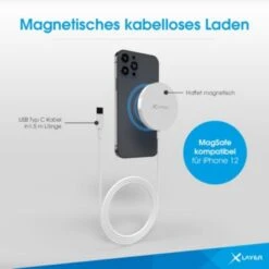 Xlayer WIRELESS Ladegerät MagFix Pro Wireless Charging Pad (MagSafe Kompatibel) 15W Weiß -Optimal Elektronik Geschäft 28180986 04
