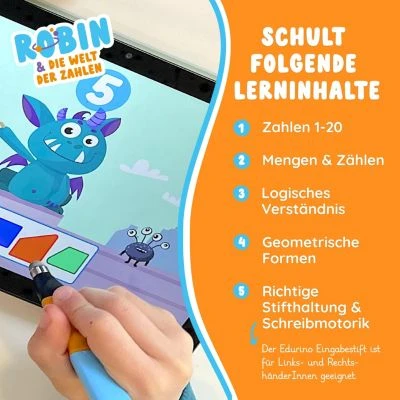 Edurino Lernspielzeug Lernfigur Starterset Robin - Zahlen & Mengen 3 Edurino Lernspielzeug Lernfigur Starterset Robin - Zahlen & Mengen – Bild 3