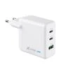 Xlayer CHARGER Powercharger 65W USB-C Schnellladegerät GaN Technologie 3-Port Kompatibel Mit MacBook/Pro/Air, IPhone, IPad, Galaxy, Huawei, Xiaomi, Lenovo, Dell