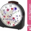 CreaDesign Kinder Funkwecker Weiß Personalisiert Mit Namen Sterne