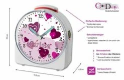 CreaDesign Kinder Funkwecker Weiß Personalisiert Mit Namen Herz Brombeere 12-Stunden-Anzeigeformat, Geräuschlos/Ohne Ticken, Nachtlicht 9 CreaDesign Kinder Funkwecker Weiß Personalisiert Mit Namen Herz Brombeere 12-Stunden-Anzeigeformat, Geräuschlos/Ohne Ticken, Nachtlicht -Optimal Elektronik Geschäft 28901470 05