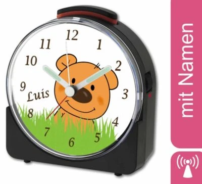 CreaDesign Kinder Funkwecker Weiß Personalisiert Mit Namen Teddy 1 CreaDesign Kinder Funkwecker Weiß Personalisiert Mit Namen Teddy