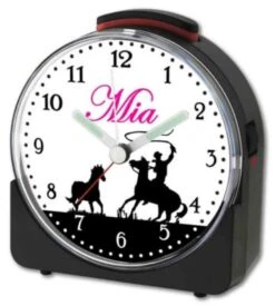 CreaDesign Kinder Funkwecker Weiß Personalisiert Mit Namen Cowboy Pferd -Optimal Elektronik Geschäft 28901598 04