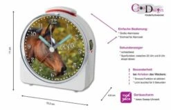 CreaDesign Kinder Funkwecker Weiß Personalisiert Mit Namen Vollblut 12-Stunden-Anzeigeformat, Geräuschlos/Ohne Ticken, Nachtlicht 9 CreaDesign Kinder Funkwecker Weiß Personalisiert Mit Namen Vollblut 12-Stunden-Anzeigeformat, Geräuschlos/Ohne Ticken, Nachtlicht -Optimal Elektronik Geschäft 28901626 05