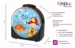 CreaDesign Kinder Funkwecker Weiß Personalisiert Mit Namen Feuerwehrmann -Optimal Elektronik Geschäft 28901808 05