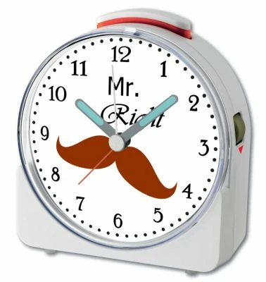 CreaDesign Kinder Funkwecker Weiß Personalisiert Mit Namen Jungen Bart 12-Stunden-Anzeigeformat, Geräuschlos/Ohne Ticken, Nachtlicht 3 CreaDesign Kinder Funkwecker Weiß Personalisiert Mit Namen Jungen Bart 12-Stunden-Anzeigeformat, Geräuschlos/Ohne Ticken, Nachtlicht – Bild 3