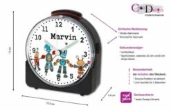 CreaDesign Kinder Funkwecker Weiß Personalisiert Mit Namen Roboter 9 CreaDesign Kinder Funkwecker Weiß Personalisiert Mit Namen Roboter -Optimal Elektronik Geschäft 28901824 05