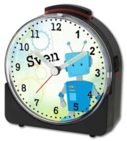 CreaDesign Kinder Funkwecker Weiß Personalisiert Mit Namen Roboter Blau -Optimal Elektronik Geschäft 28901844 04
