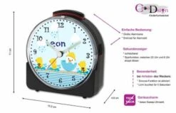 CreaDesign Kinder Funkwecker Weiß Personalisiert Mit Namen Ente -Optimal Elektronik Geschäft 28902010 05
