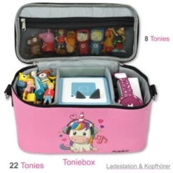PUNALU Tasche Für Toniebox Inkl. Schutzfolie Passend Für Toniebox, Platz Für 30 Tonies, Ladegerät Und Kopfhörer, Set Toniebox Tasche + Toniebox Aufkleber 8 PUNALU Tasche Für Toniebox Inkl. Schutzfolie Passend Für Toniebox, Platz Für 30 Tonies, Ladegerät Und Kopfhörer, Set Toniebox Tasche + Toniebox Aufkleber -Optimal Elektronik Geschäft 29972568 03