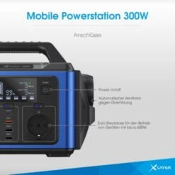Xlayer Powerstation 300W (Peak 600W) 296Wh Mit Solar Panel 80W Faltbar -Optimal Elektronik Geschäft 30057749 06