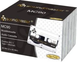 Soundmaster MC905P Fünf Kassetten Kompaktkassette Audiokassetten (IEC1 90 Minuten Normal)