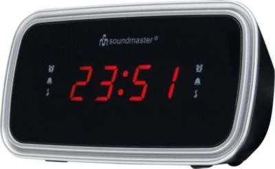 Soundmaster UR106SW UKW-PLL Uhrenradio Mit Festsenderspeicher Dualalarm Snooze Sleep 1 Soundmaster UR106SW UKW-PLL Uhrenradio Mit Festsenderspeicher Dualalarm Snooze Sleep