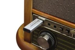 Soundmaster NR546BR Nostalgie Stereo DAB+/UKW Digitalradio Mit Plattenspieler Inkl Audio Technica Magnettonabnehmersystem, CD/MP3, USB, Kassette, Bluetooth Und Encoding -Optimal Elektronik Geschäft 30119797 04