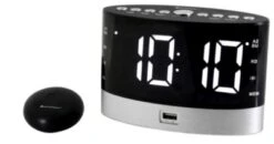 Soundmaster UR580SW UKW Radiowecker Für Hörgeschädigte Mit Schnurlosem Vibrationskissen