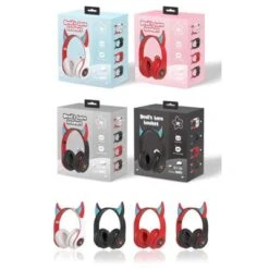 Brightake Kabelloses Headset 5.0 Faltbarer Bluetooth-Kopfhörer Teufel Ohr Bluetooth Kopfhörer Mit Mikrofon Stereo Musik RGB Blinkende -Optimal Elektronik Geschäft 30437161 07