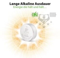 GP Batteries Knopfzelle GP Alkaline LR44, 76A, 1,5 Volt, 4er Blister -Optimal Elektronik Geschäft 4958705 04