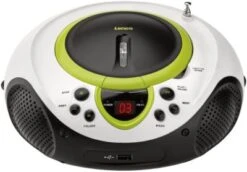 Lenco SCD-38 USB Grün - Boombox CD-/MP3-Player Mit Radio Und USB-Anschluss